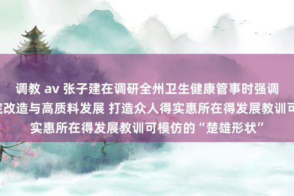 调教 av 张子建在调研全州卫生健康管事时强调：轻易推动公立病院改造与高质料发展 打造众人得实惠所在得发展教训可模仿的“楚雄形状”