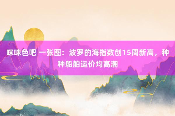 咪咪色吧 一张图：波罗的海指数创15周新高，种种船舶运价均高潮